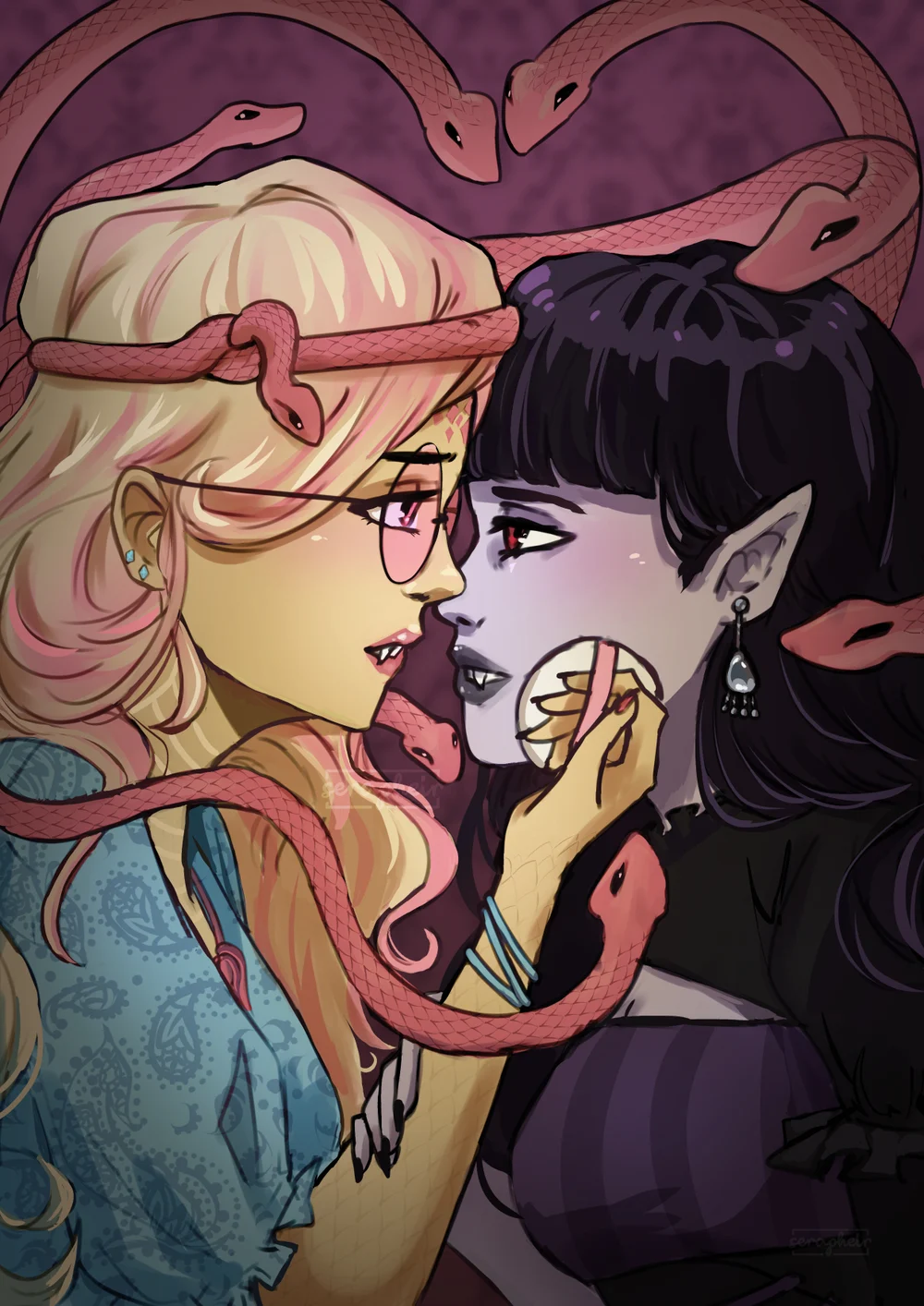 Viperine & Elissabat - Monster High - Print
