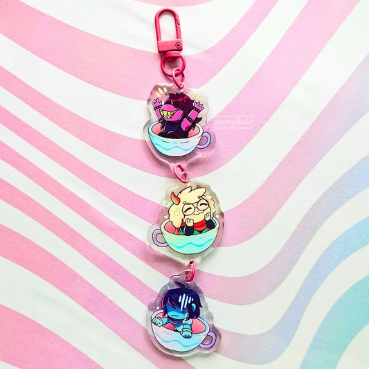 Deltarune Teacups - Multi-tiered Acrylic Charm