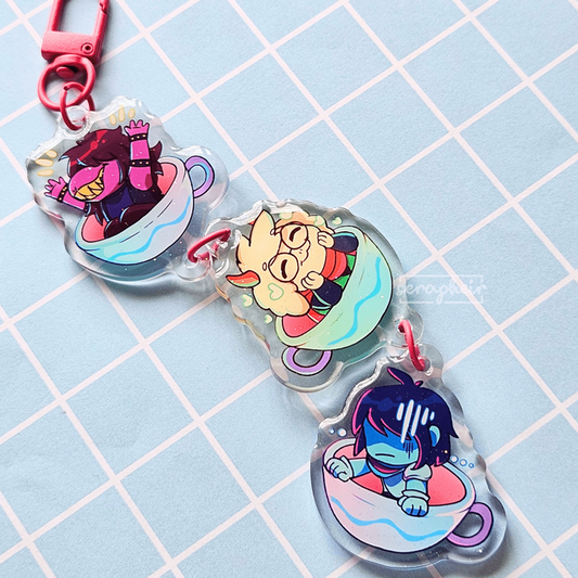 Deltarune Teacups - Multi-tiered Acrylic Charm