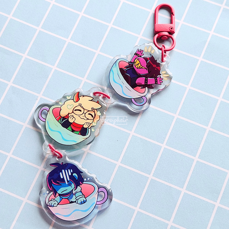 Deltarune Teacups - Multi-tiered Acrylic Charm