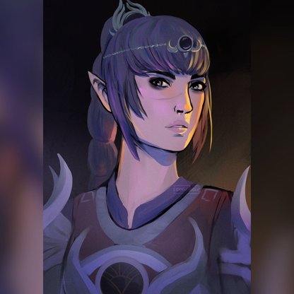 Shadowheart Portrait - BG3 - Print