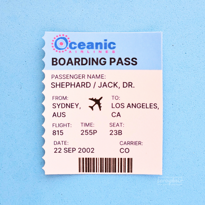 LOST Boarding Pass - Sticker