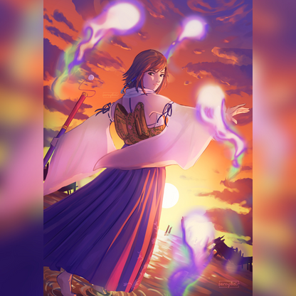 Yuna Sending - FFX - Print
