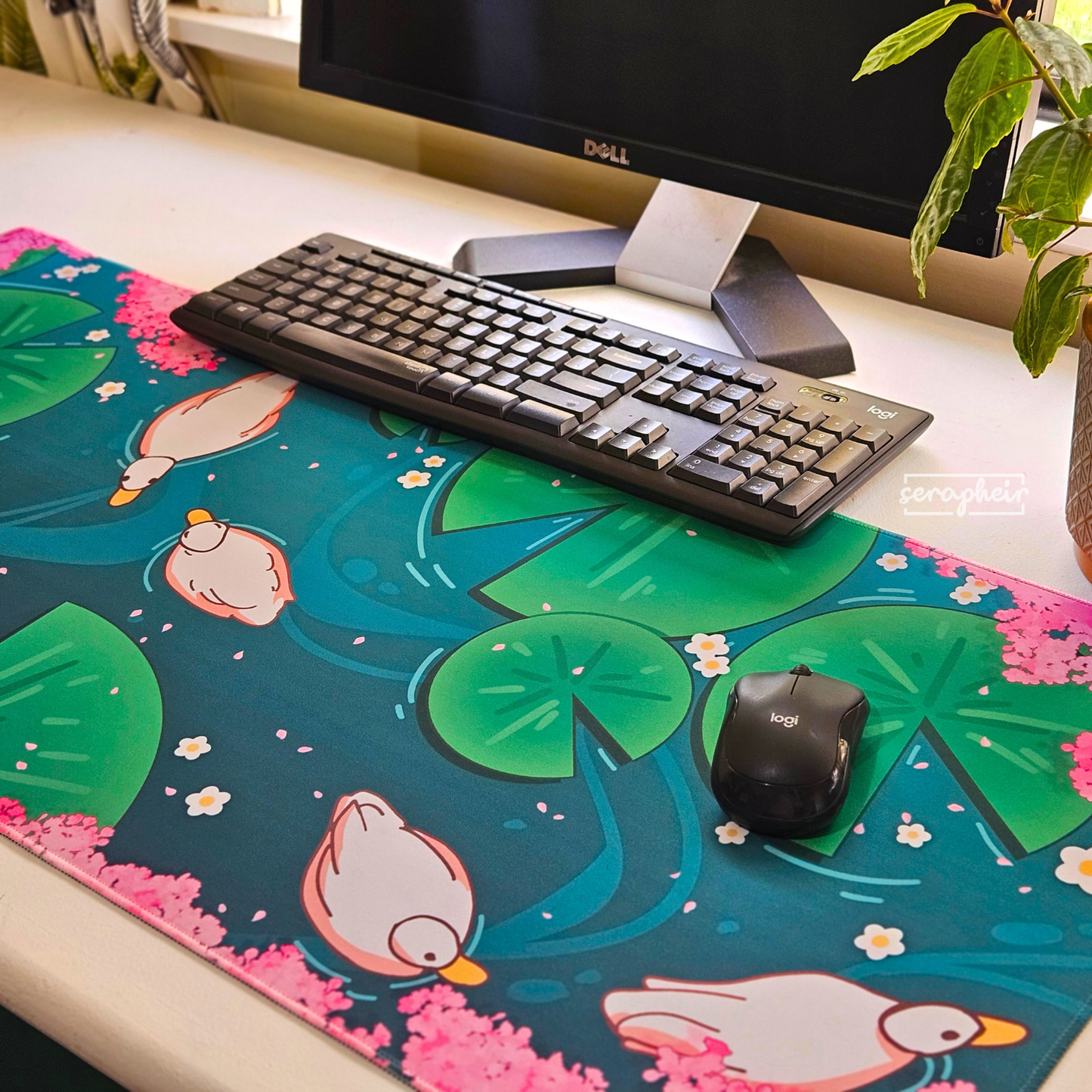 Duck Pond - Deskmat 🦆🌸 [90x40cm]