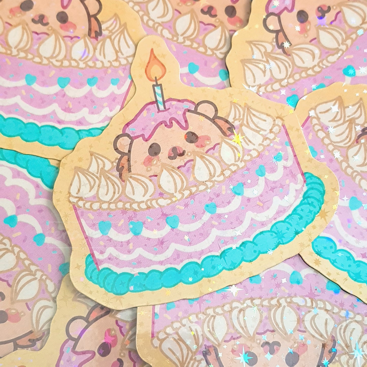 Birthday Hedgie - ✨ Holo Sticker