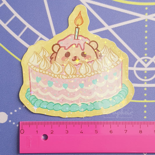 Birthday Hedgie - ✨ Holo Sticker