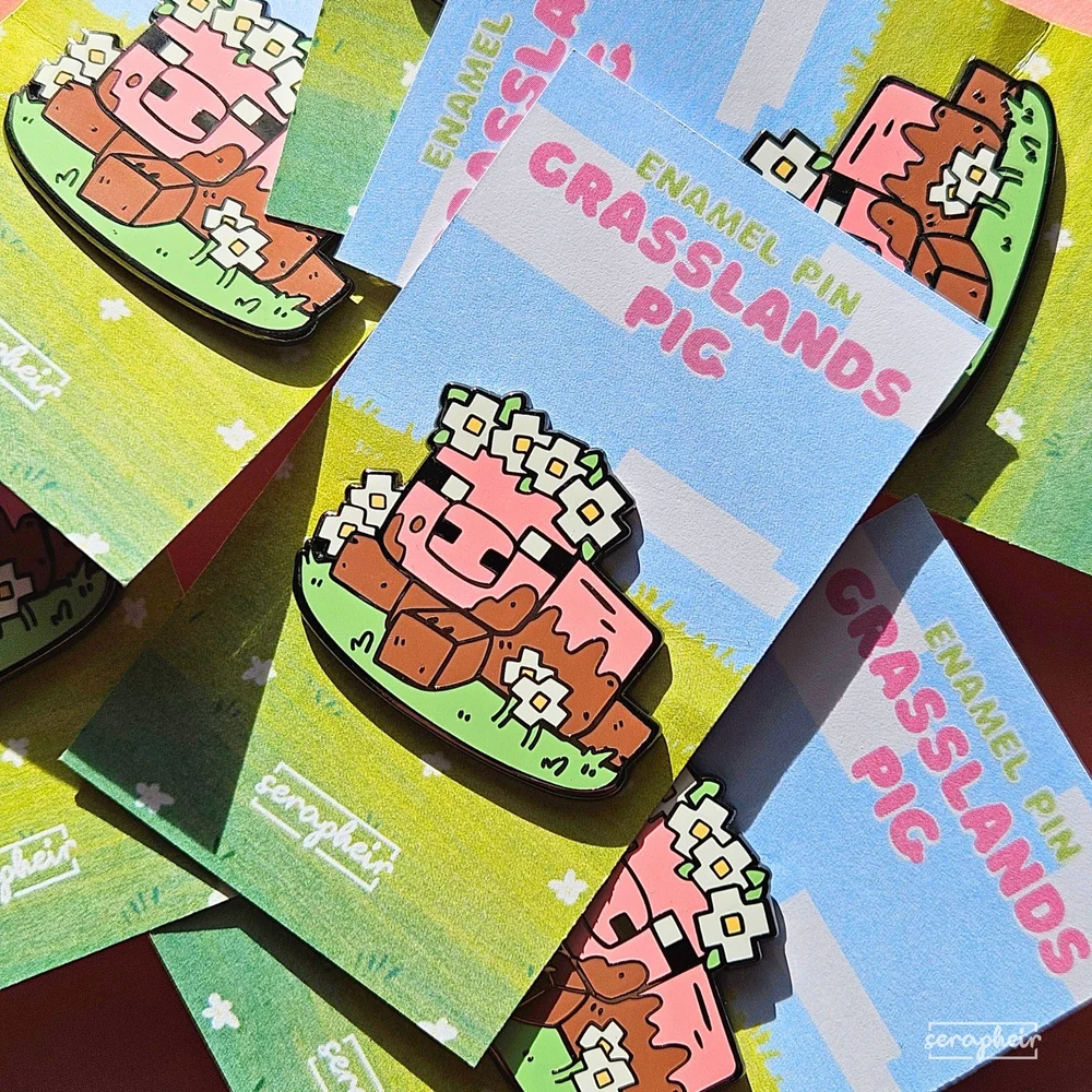 Grasslands Pig 🌼 - Enamel Pin