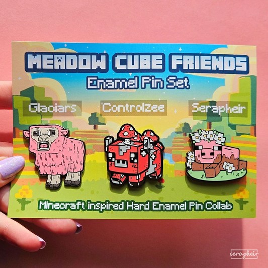 Meadow Cube Friends - Enamel Pin Set (Collab)